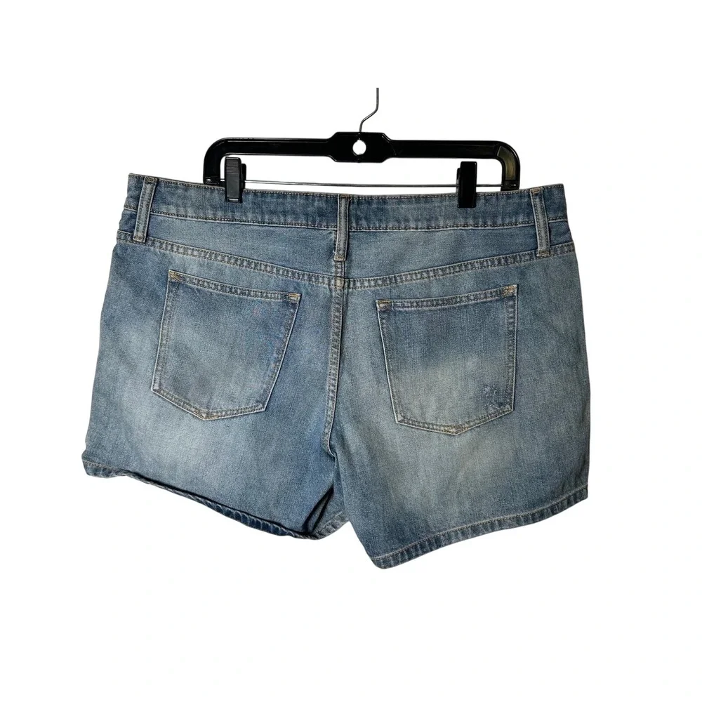 Gap Denim Shorts Women's Size 16 Blue Distressed‎ Wash Casual Everyday